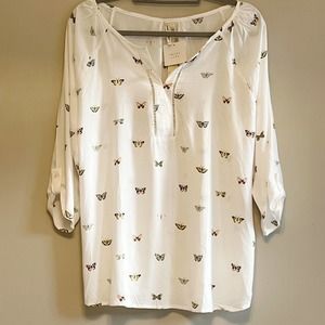 NWT Grand & Greene Women's Butterfly Rayon Tunic Top